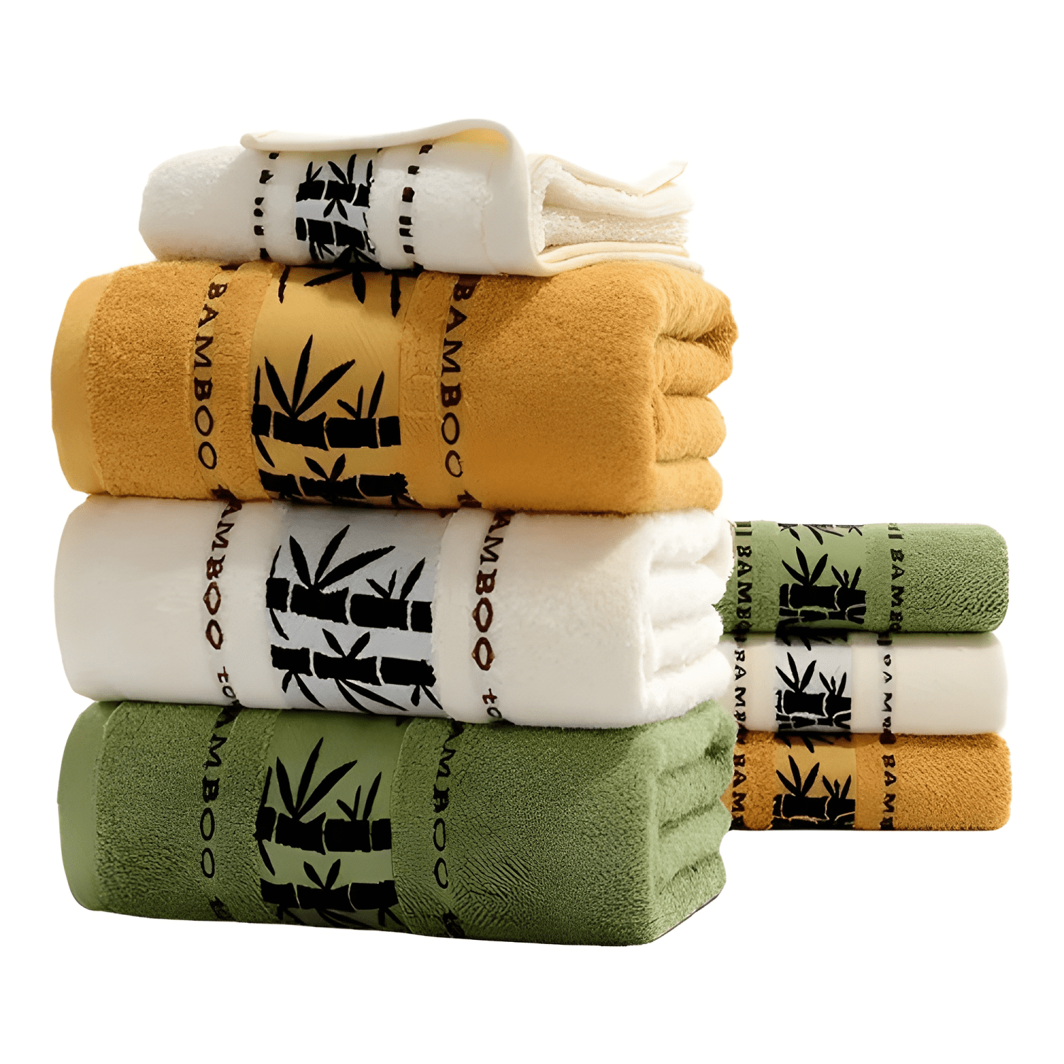 Set 4 toalla de baño algodón bamboo súper suaves-1