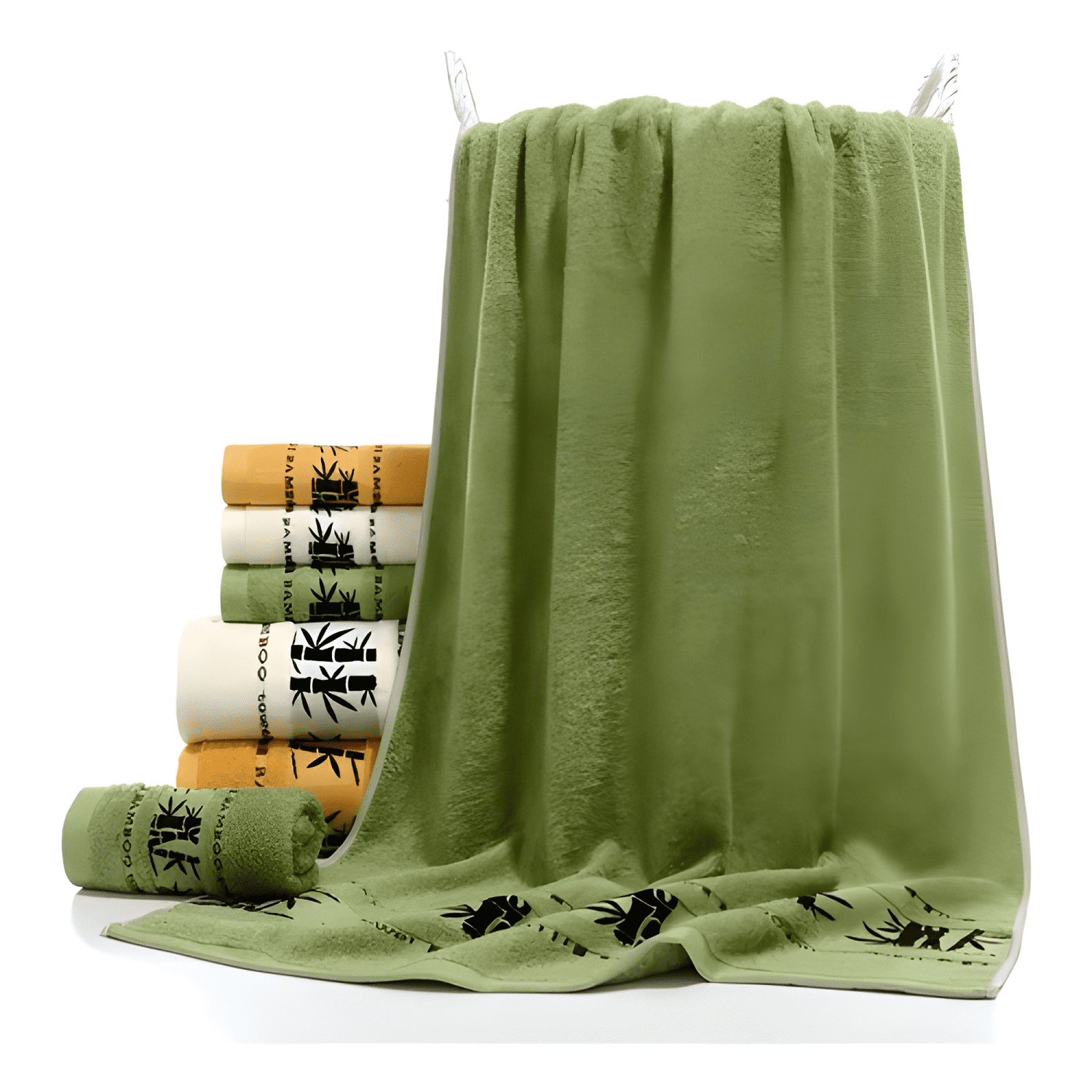 Set 4 toalla de baño algodón bamboo súper suaves-3