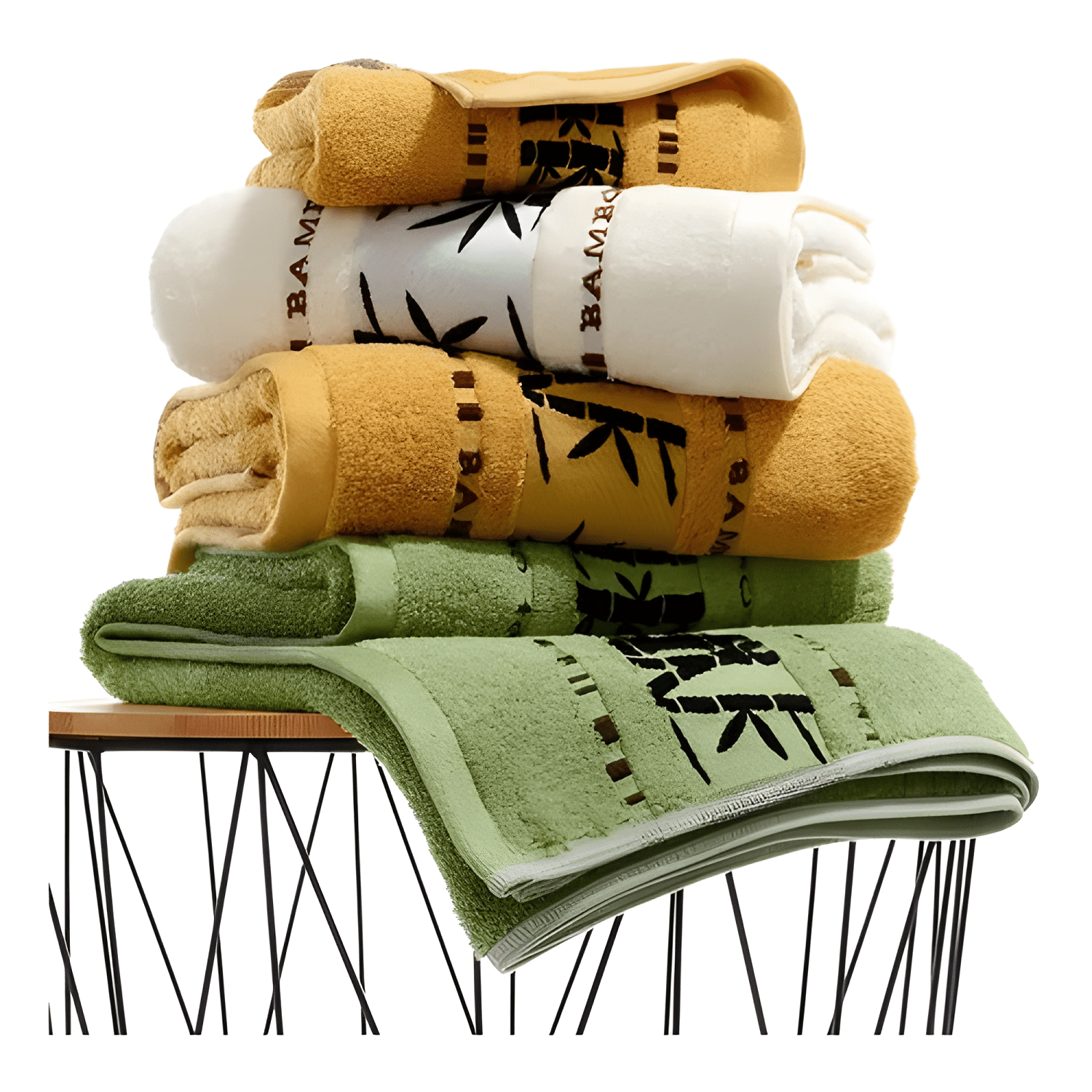 Set 4 toalla de baño algodón bamboo súper suaves-4