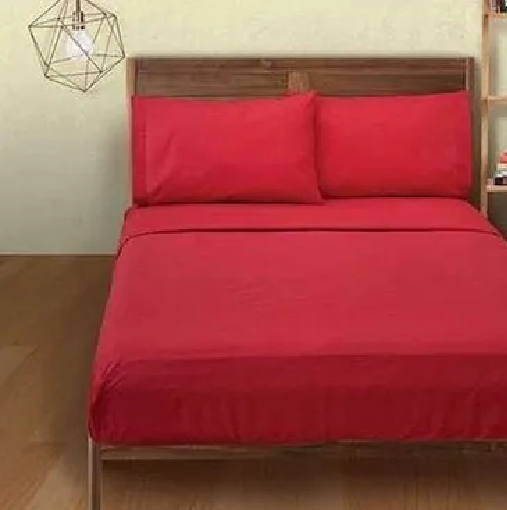 Juego sabana polar king 4 piezas color rojo-0