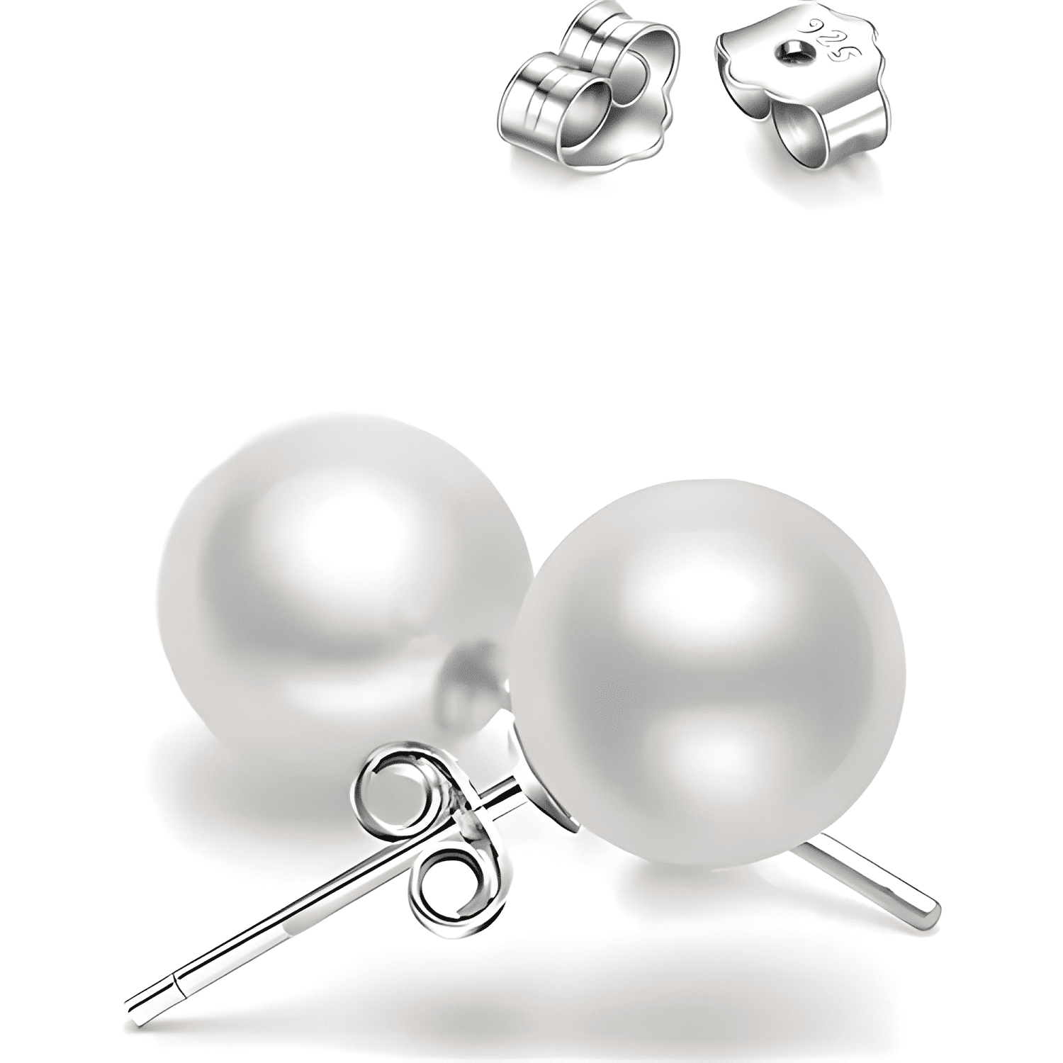 Aros De Plata 925 Pendientes Mujer Regalo Joya Argolla Perla-0