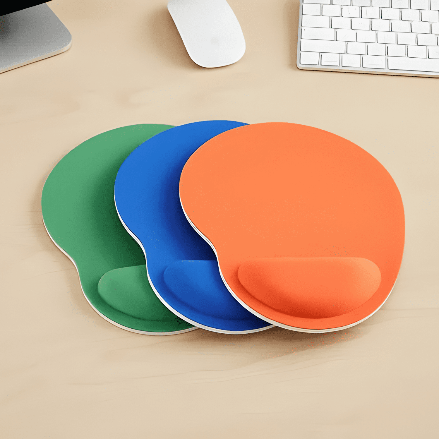 Mouse Pad Gel Apoya Muñeca Ergonomico Antideslizante Azul-3