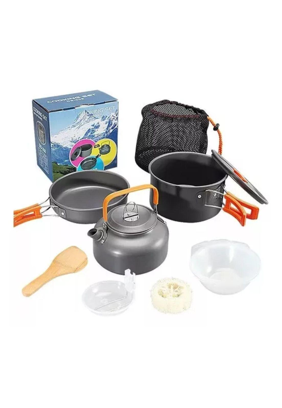 Set de ollas y tetera para camping-5