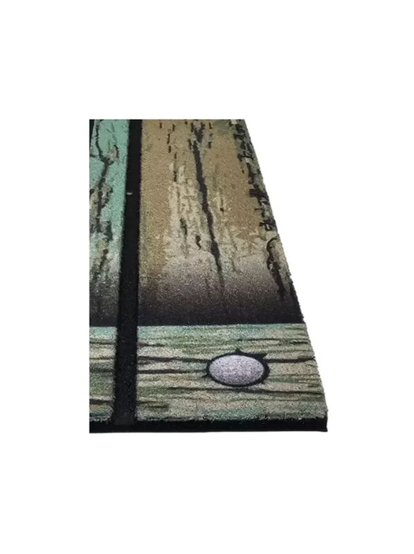 Alfombra Limpiapiés Felpudo de Entrada con Tablas Verdes-3