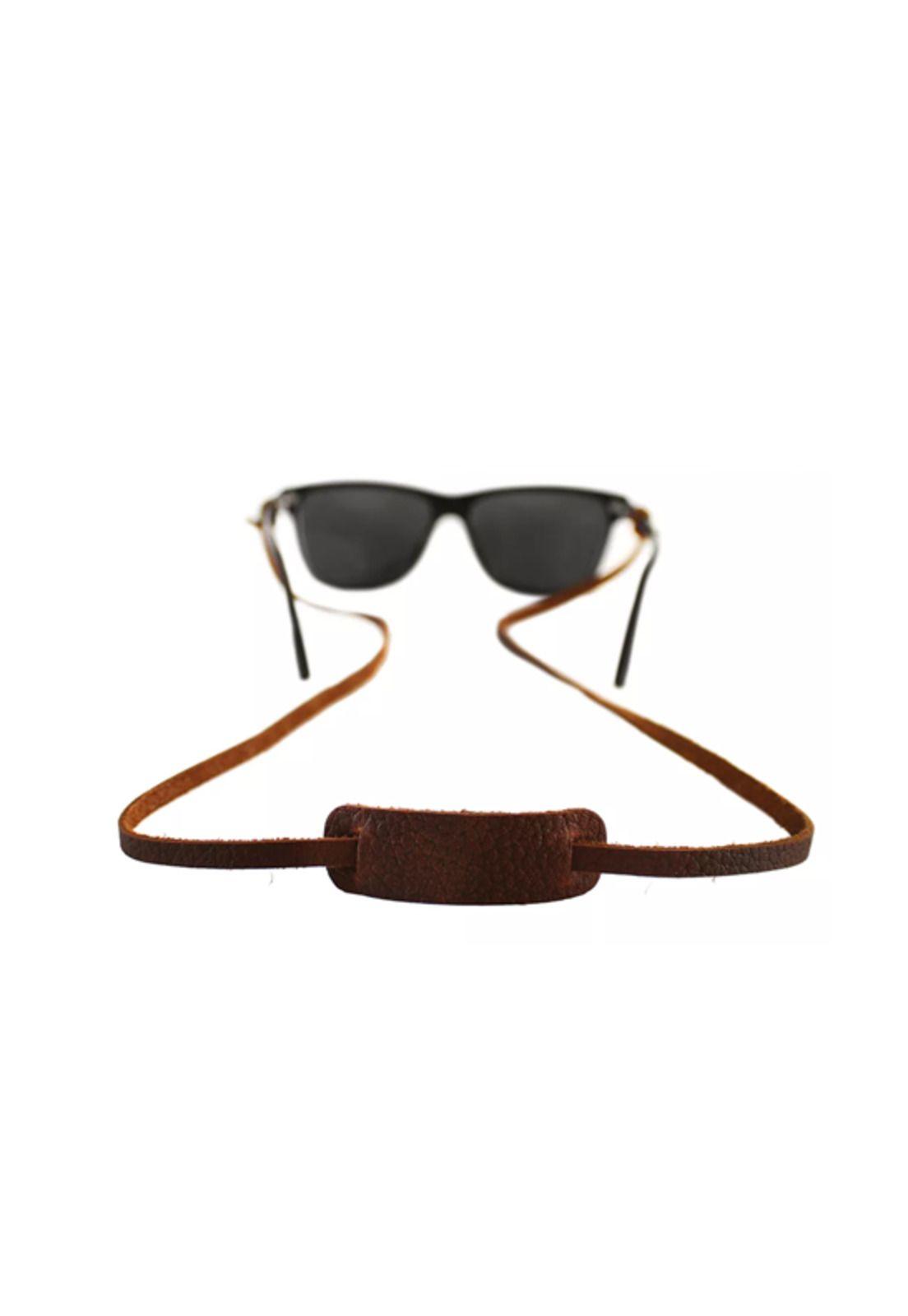 Strap cuero sujetador strap para lentes café-1