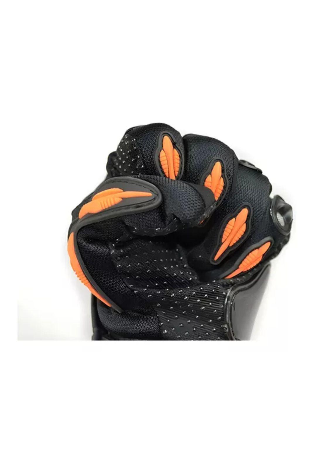 Guantes de moto protección invierno impermeables, talla XL, color naranja-2