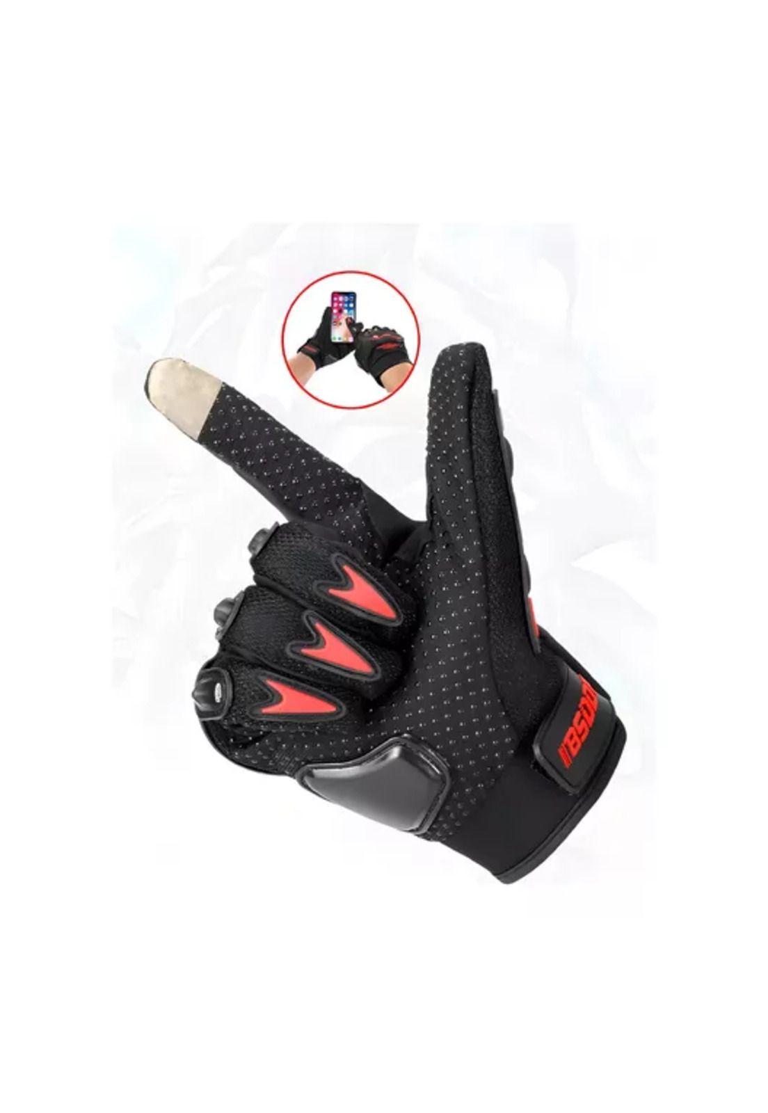 Guantes de moto protección invierno impermeables, talla XL, color naranja-7