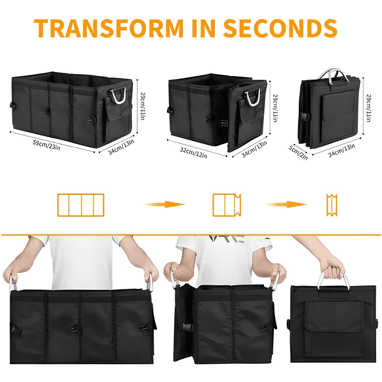 Organizador De Maletero De Automóvil Plegable Con Tapa-1