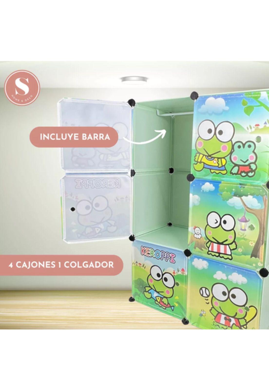 Closet organizador para niños, color verde-3