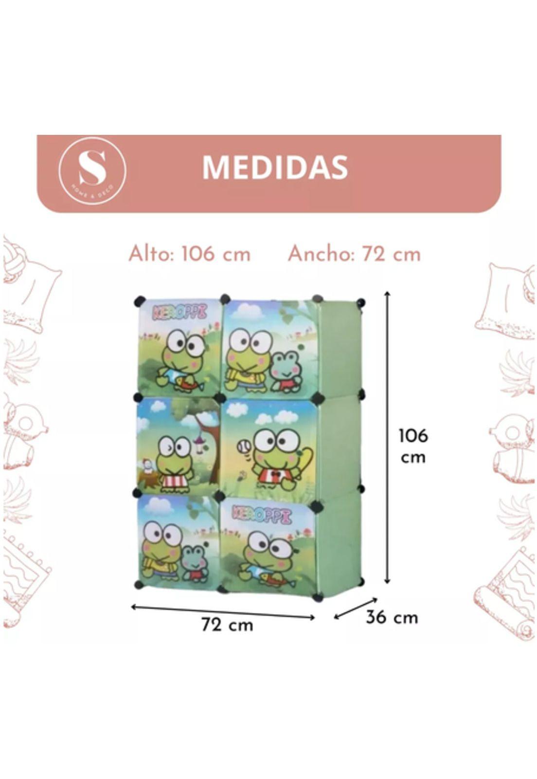 Closet organizador para niños, color verde-5