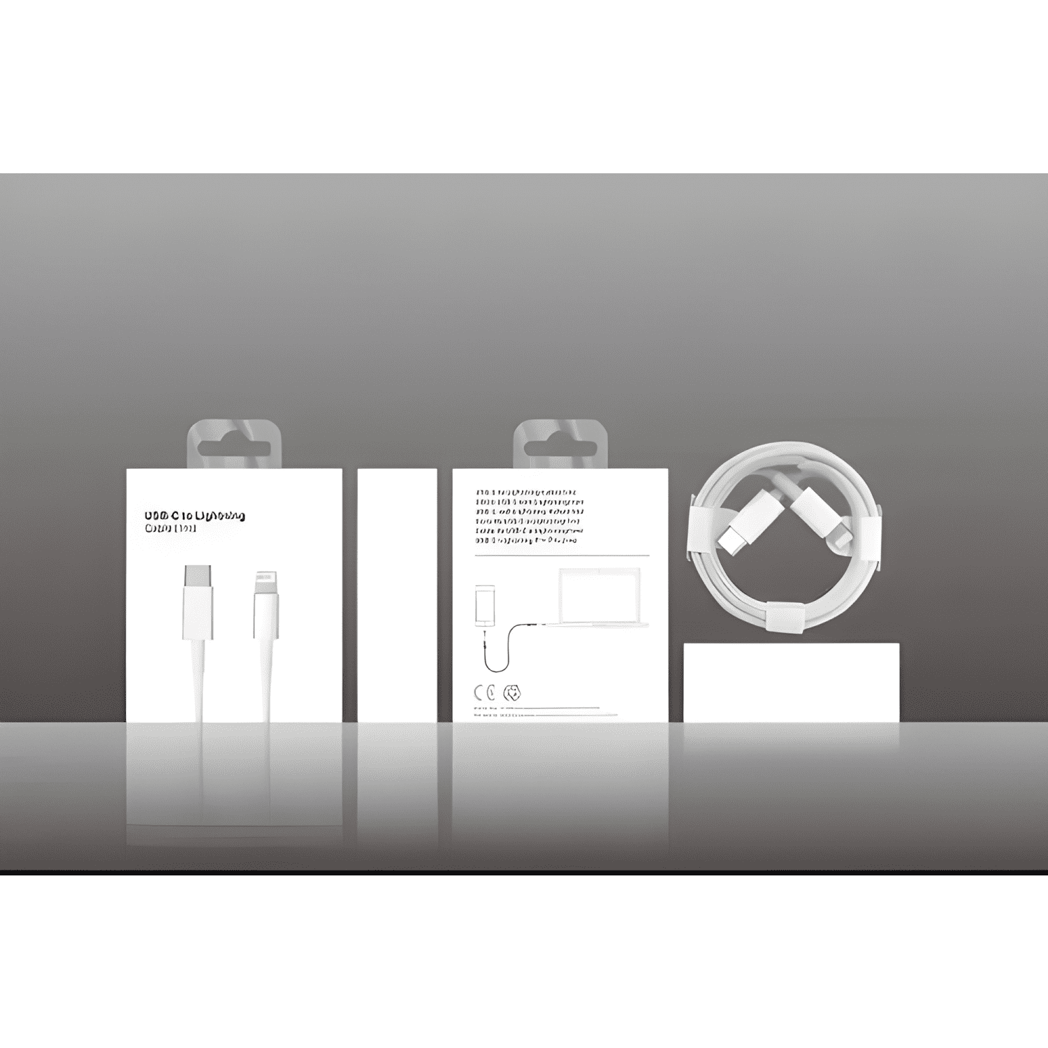 Cable USB c carga rápida para iphone 11 12 13 14 Blanco-2