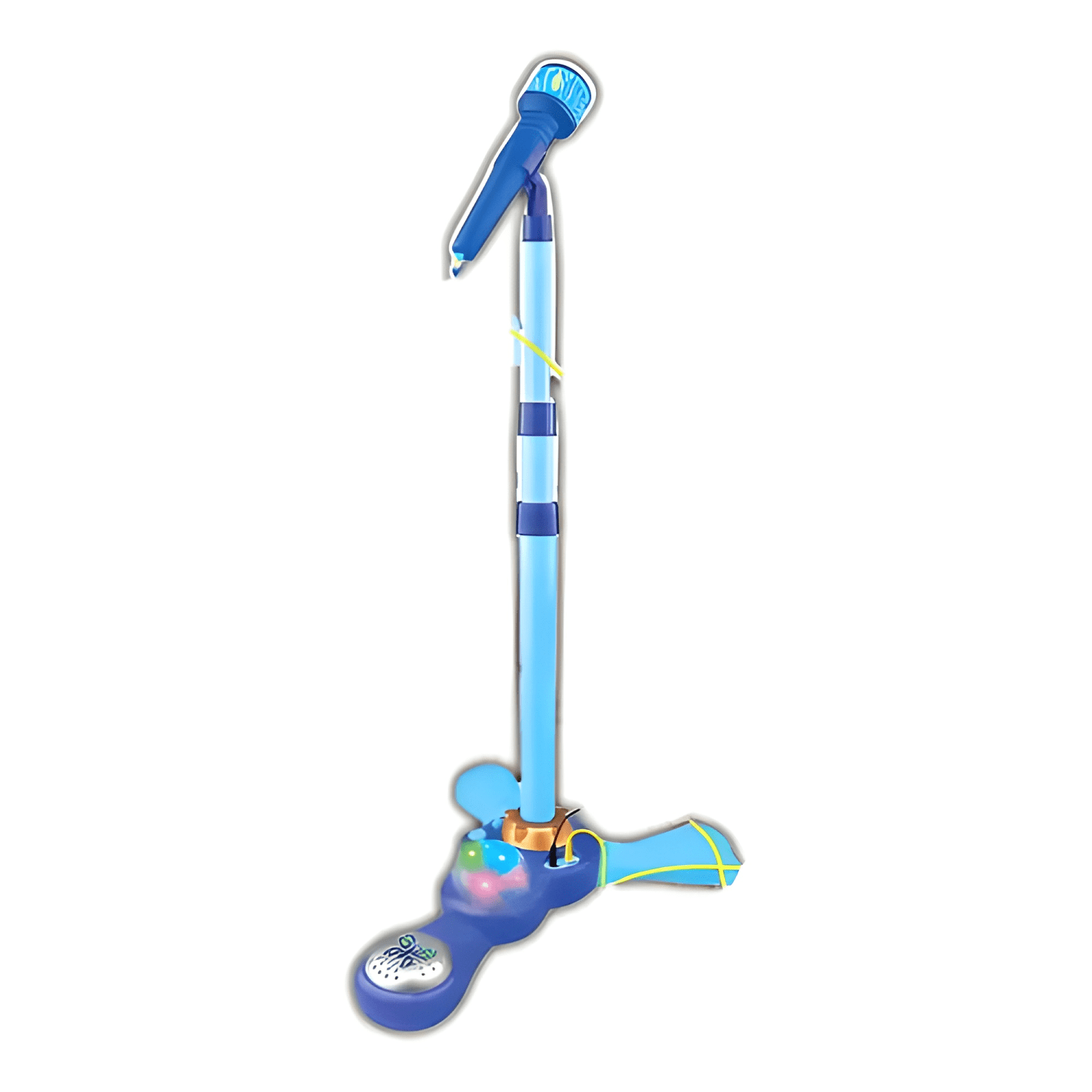 Micrófono pedestal juguete mp3 con luces infantil Azul-2