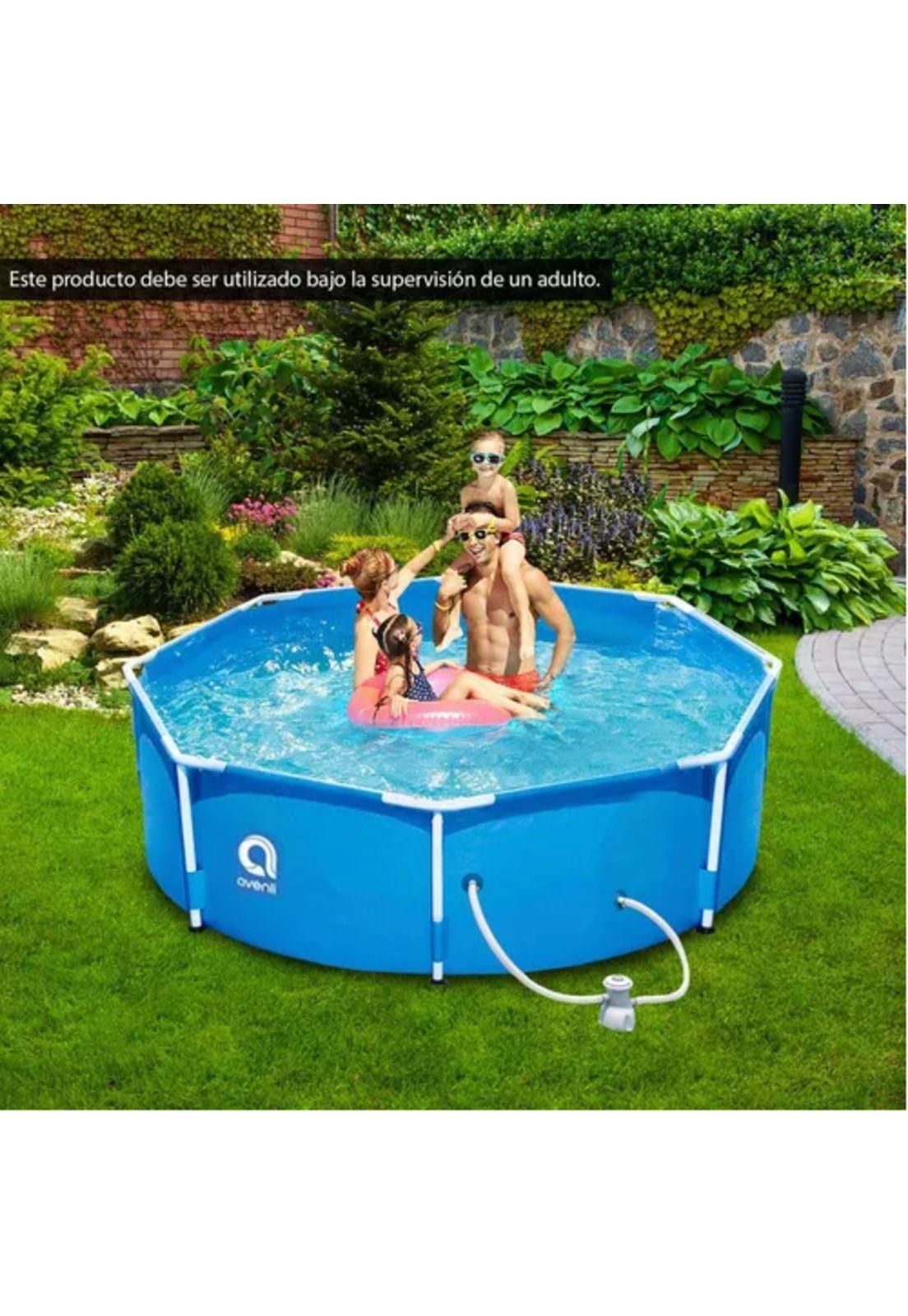 Piscina estructural Avenli 300 cm diámetro 4383 L celeste-3
