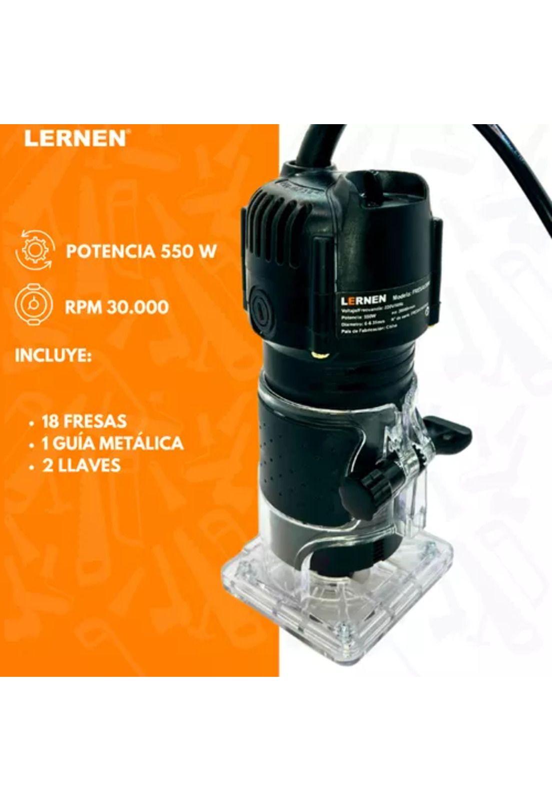 Kit fresadora router Tupi 6-6.35mm 220V 50Hz 550W + 18 fresas-4