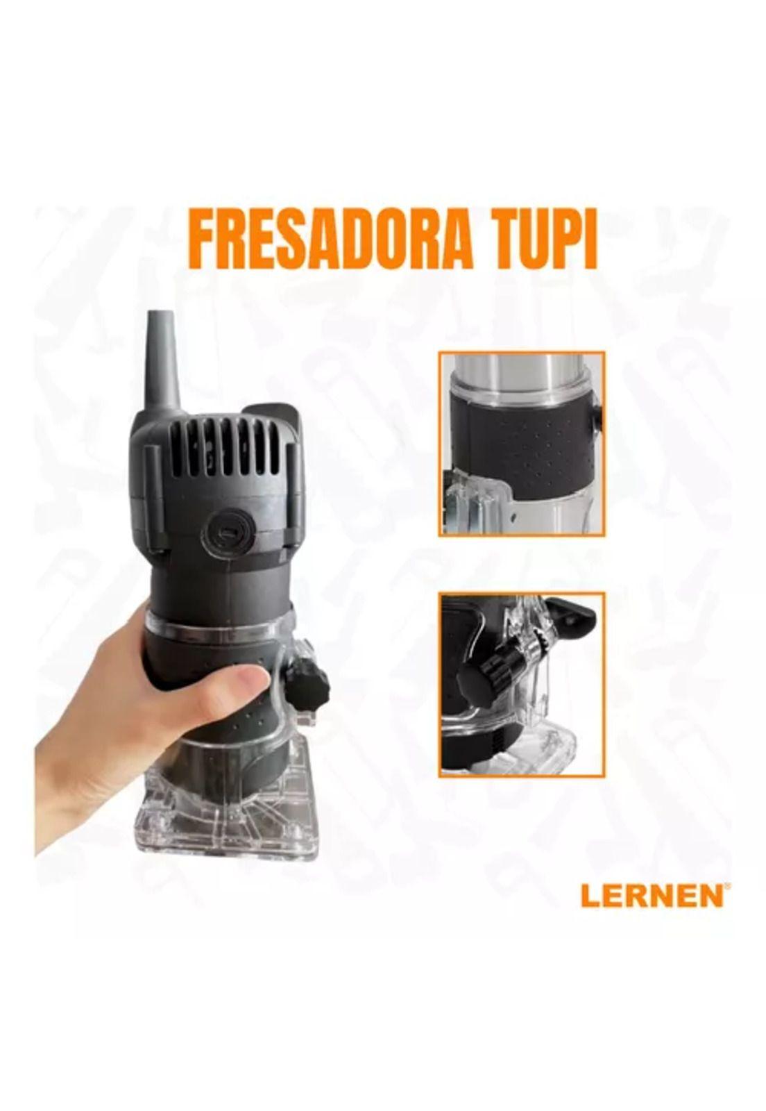 Kit fresadora router Tupi 6-6.35mm 220V 50Hz 550W + 18 fresas-6