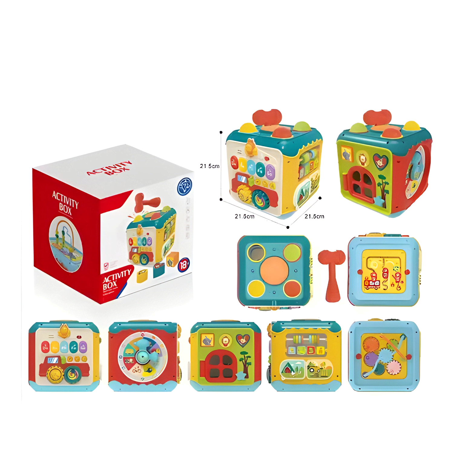 Cubo didáctico de actividades 6 en 1 juguete bebe-4