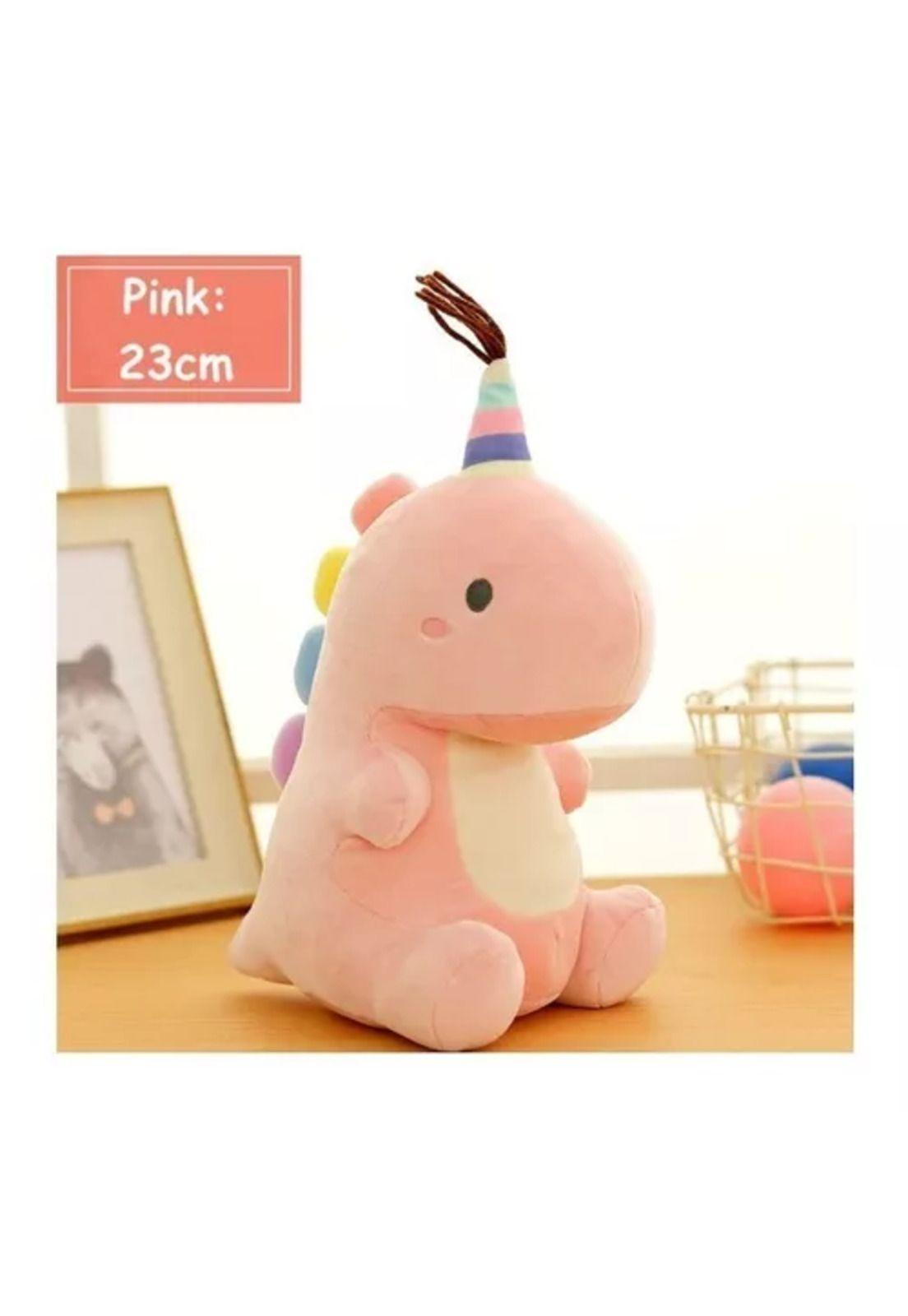 Peluche dinosaurio Kawaii de cumpleaños, grande y rosado-2