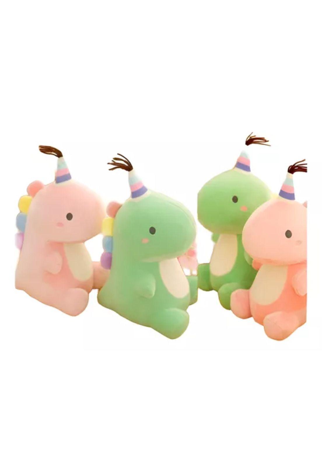 Peluche dinosaurio Kawaii de cumpleaños, grande y rosado-4