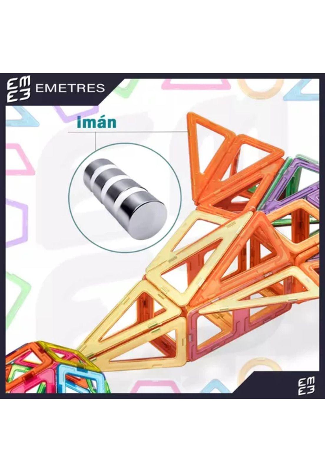 Bloques de construcción magnéticos 3D, set de 84 piezas multicolor-3