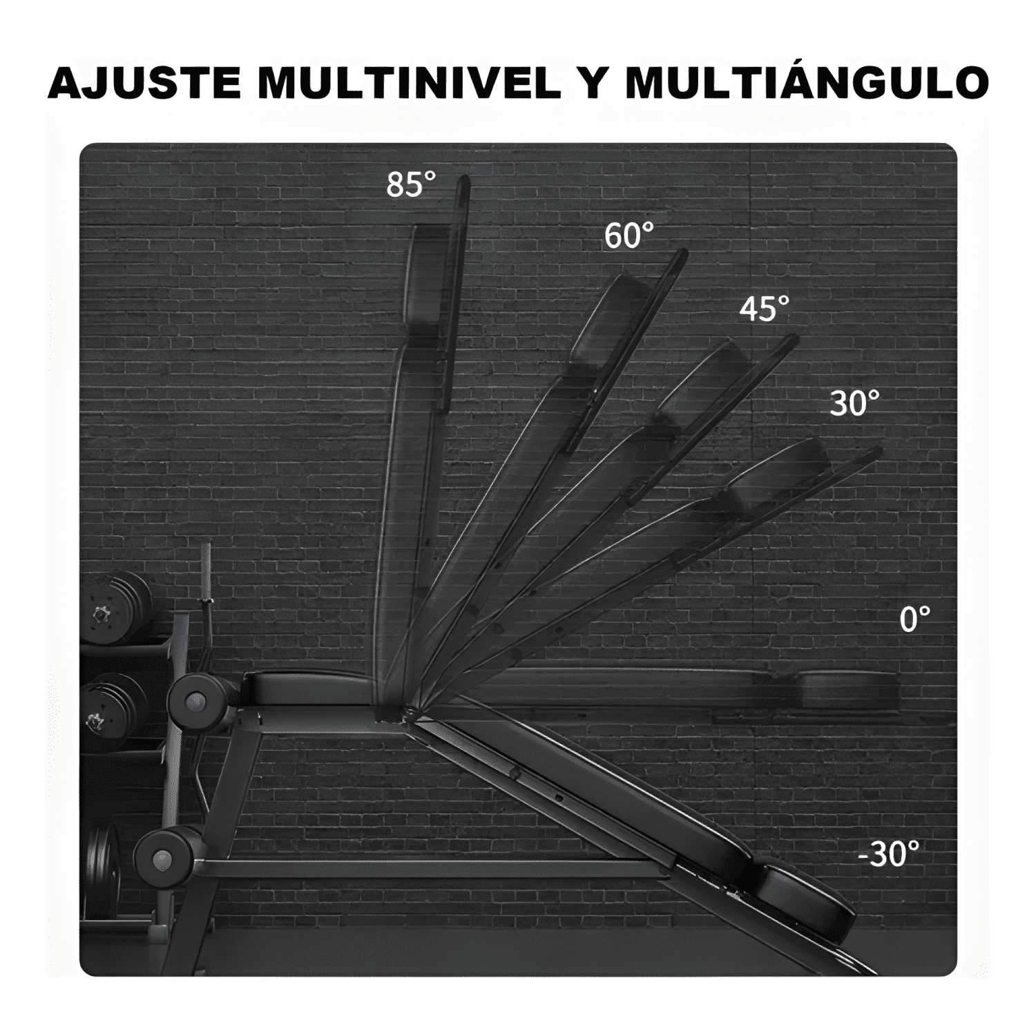 Banco inclinable plegable ajustable 13 en 1 #3-4