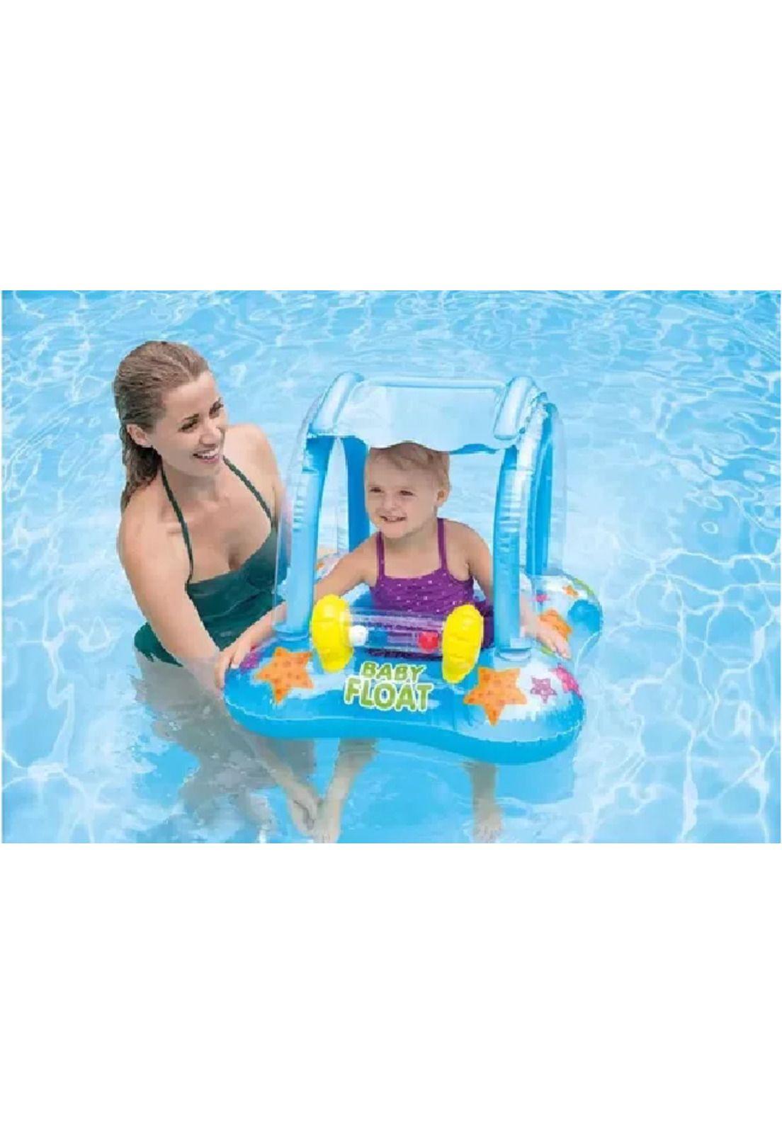 Flotador asiento techo agarradera con pelotitas baño bebé-2