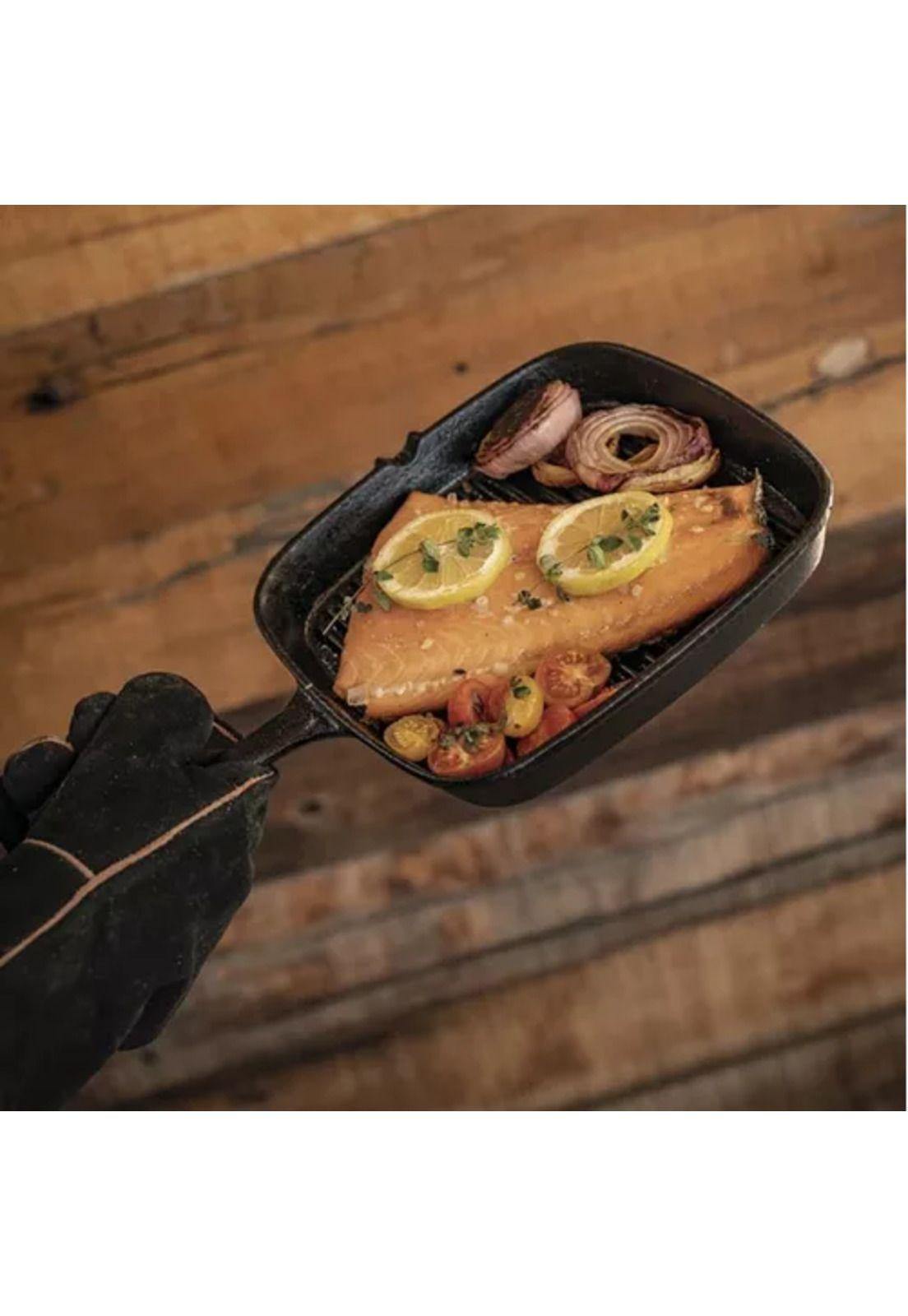 Sartén cuadrado Wayu de hierro fundido, color negro-2