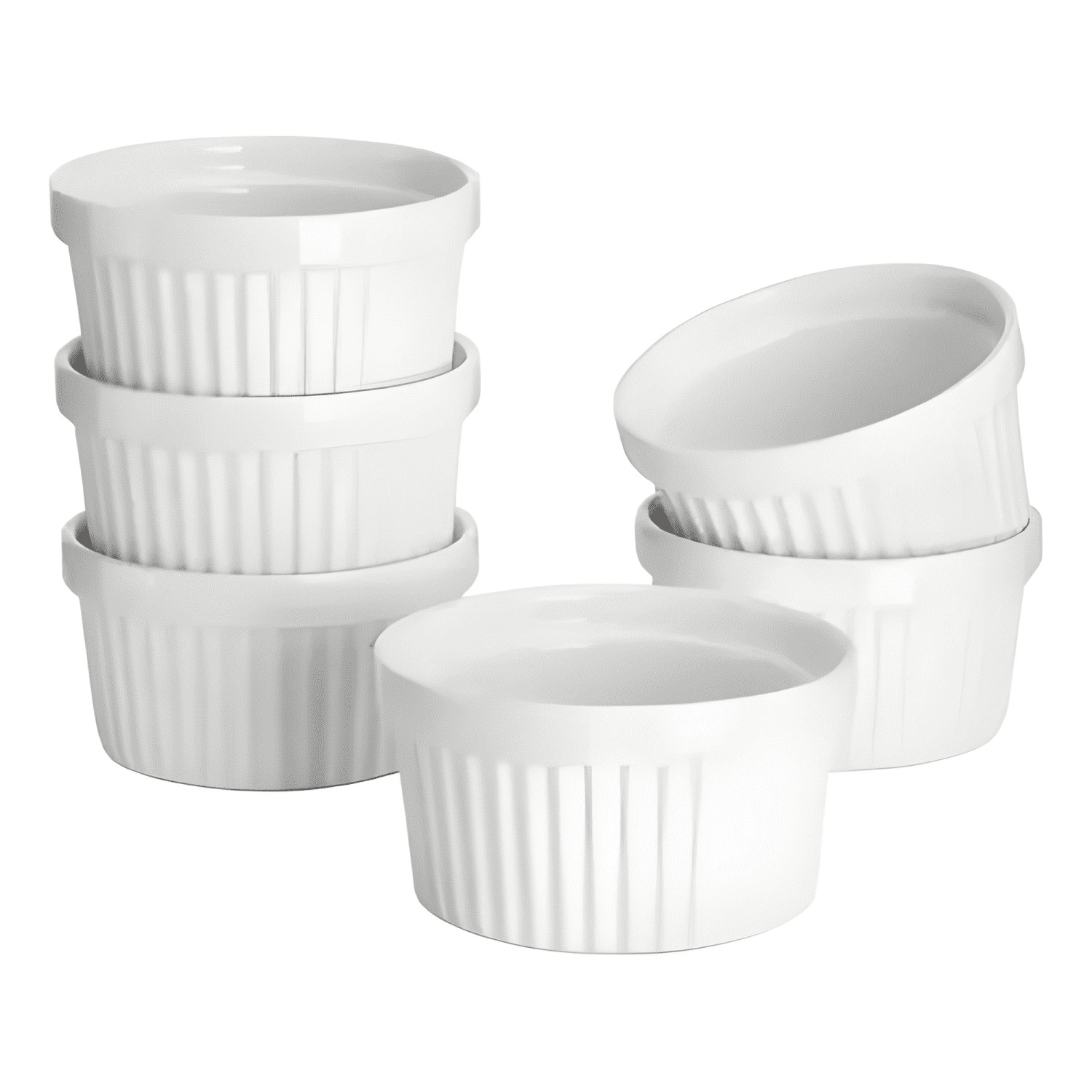 Pack 6 pocillo ramekin cerámica porcelana 9 CM salsas-0