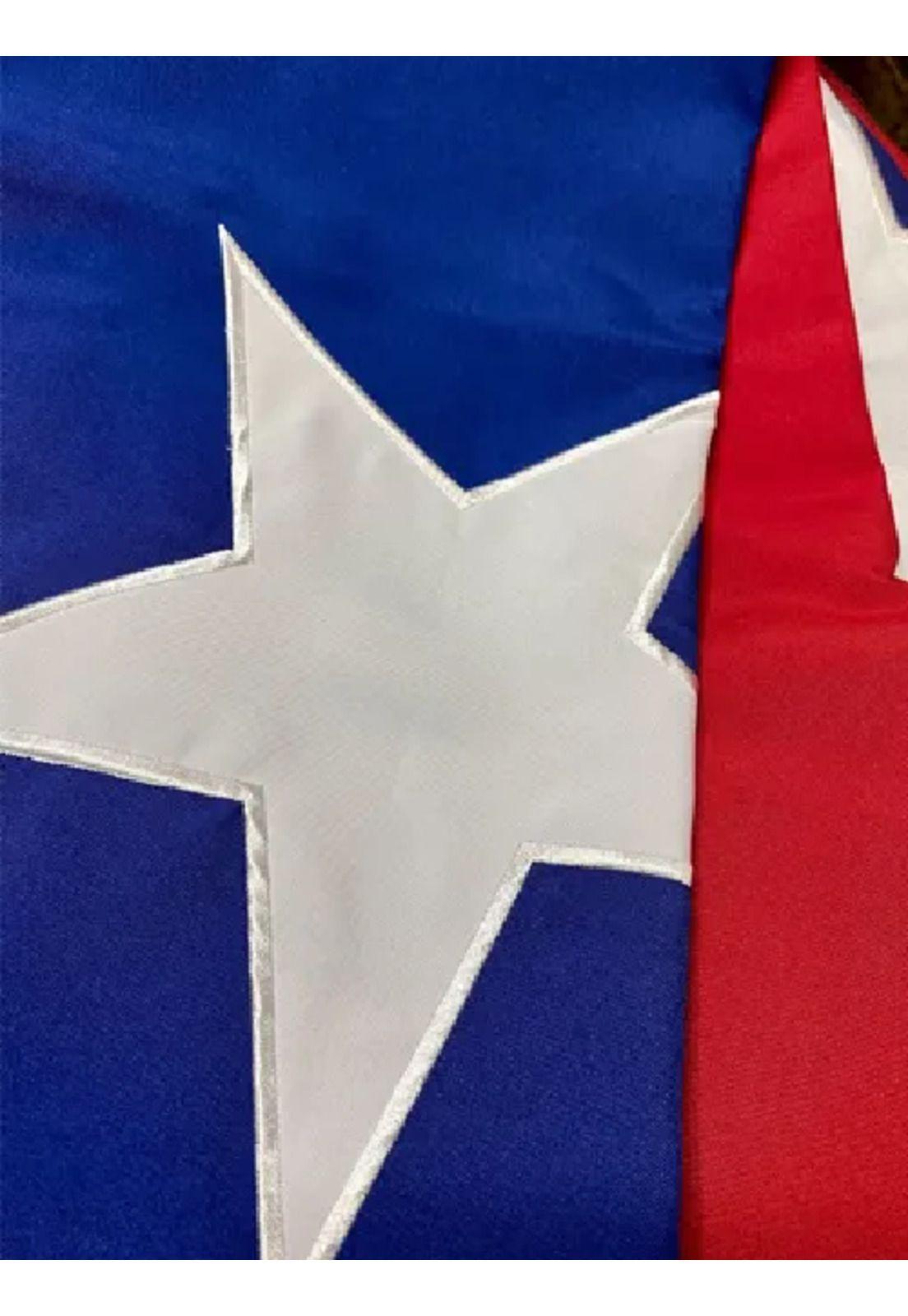 Bandera chilena 200 x 300 cm bordada de alta calidad nacional-2
