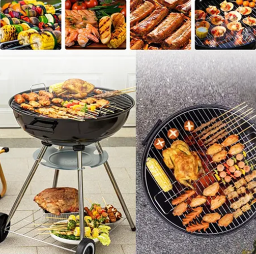 Parrilla Redonda 85cm Parrillas A Carbon Móvil Para Asados-2