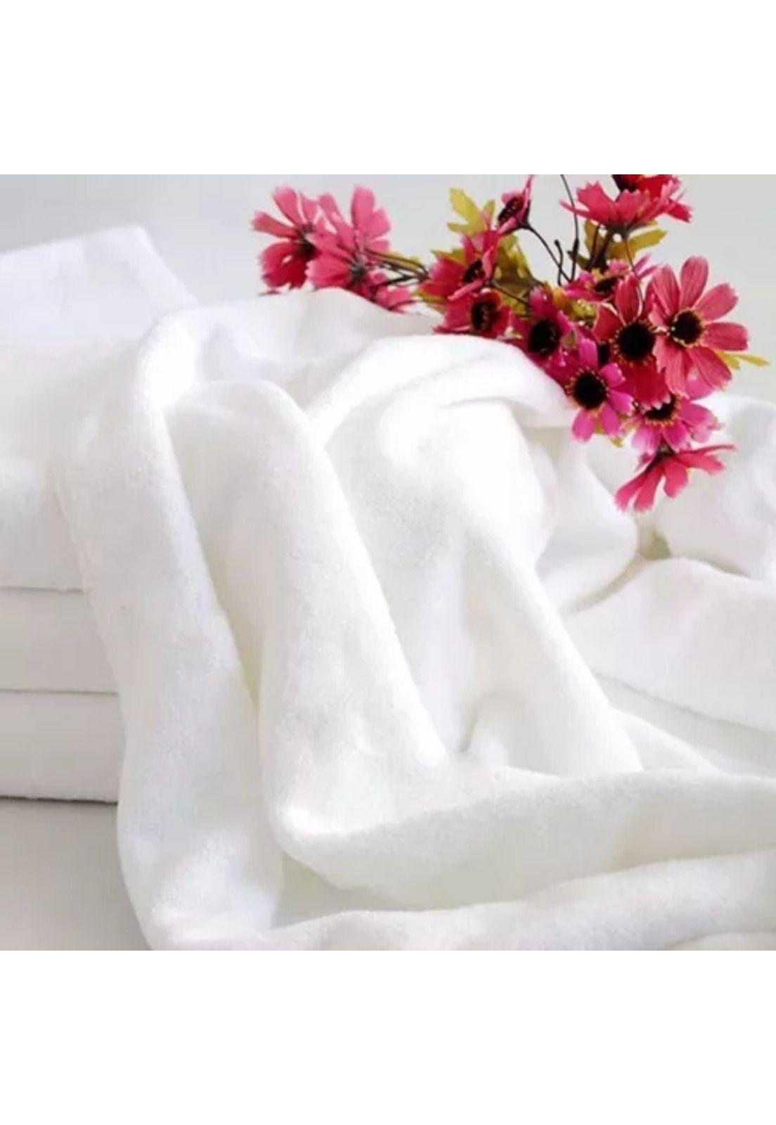 Pack de 6 toallas de baño de hotel, algodón, 140x70 cm, color blanco-2