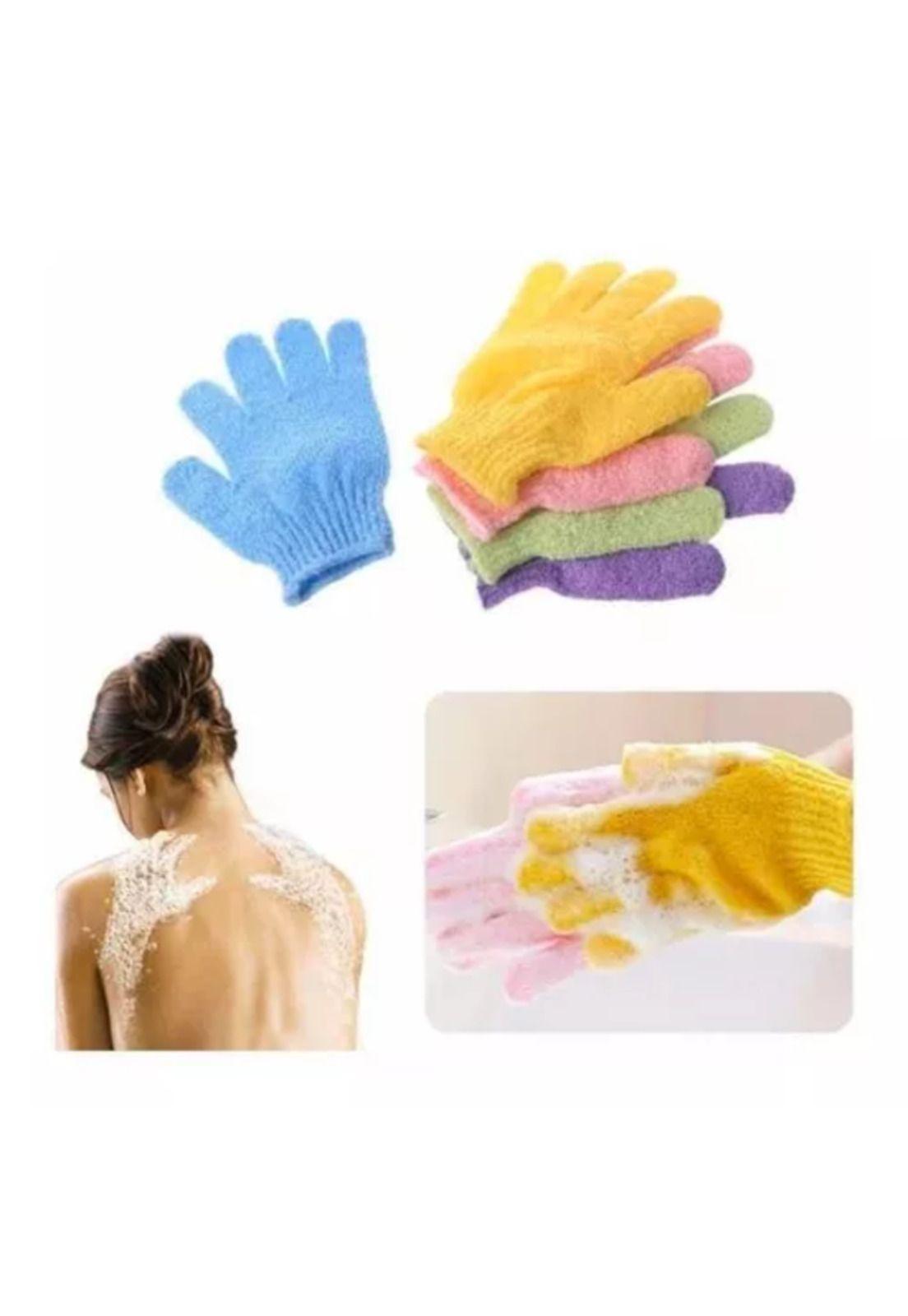 Guante exfoliante ducha limpieza exfoliación células muertas colores surtidos-2