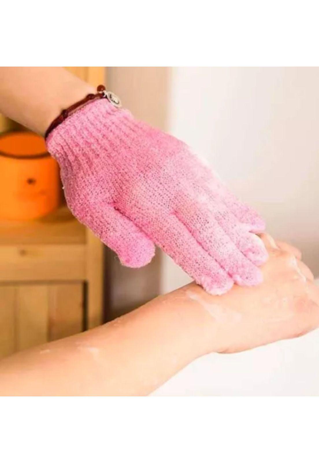 Guante exfoliante ducha limpieza exfoliación células muertas colores surtidos-3