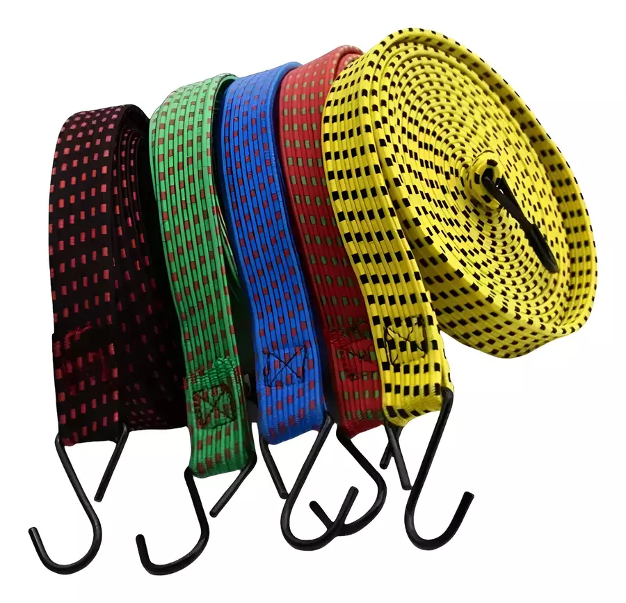 Set 6 Cuerdas Elásticas 2mts Eslinga Amarre Pulpo Surtidos-0