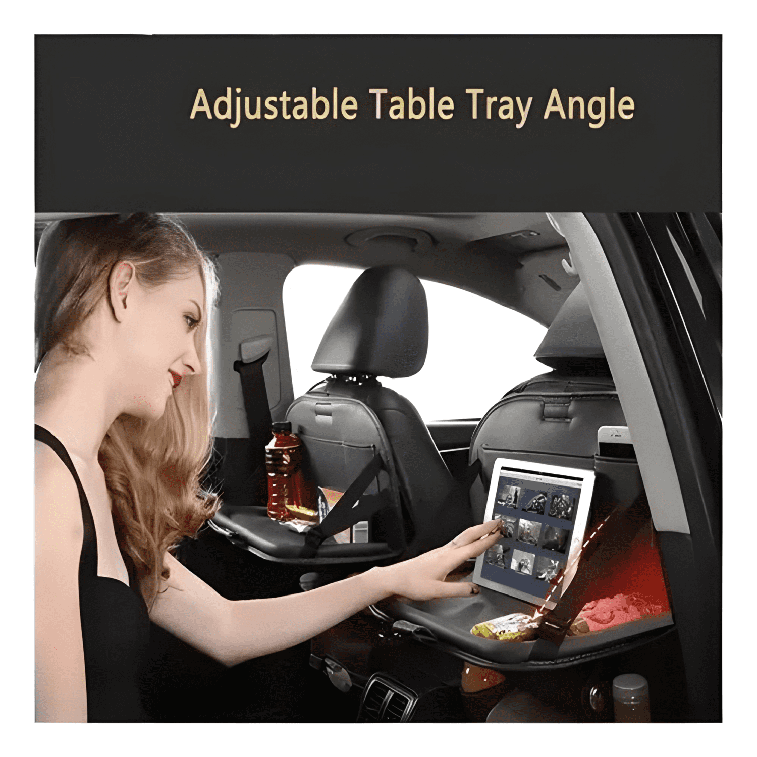2x Organizador Auto Respaldo Asiento Portavasos-1