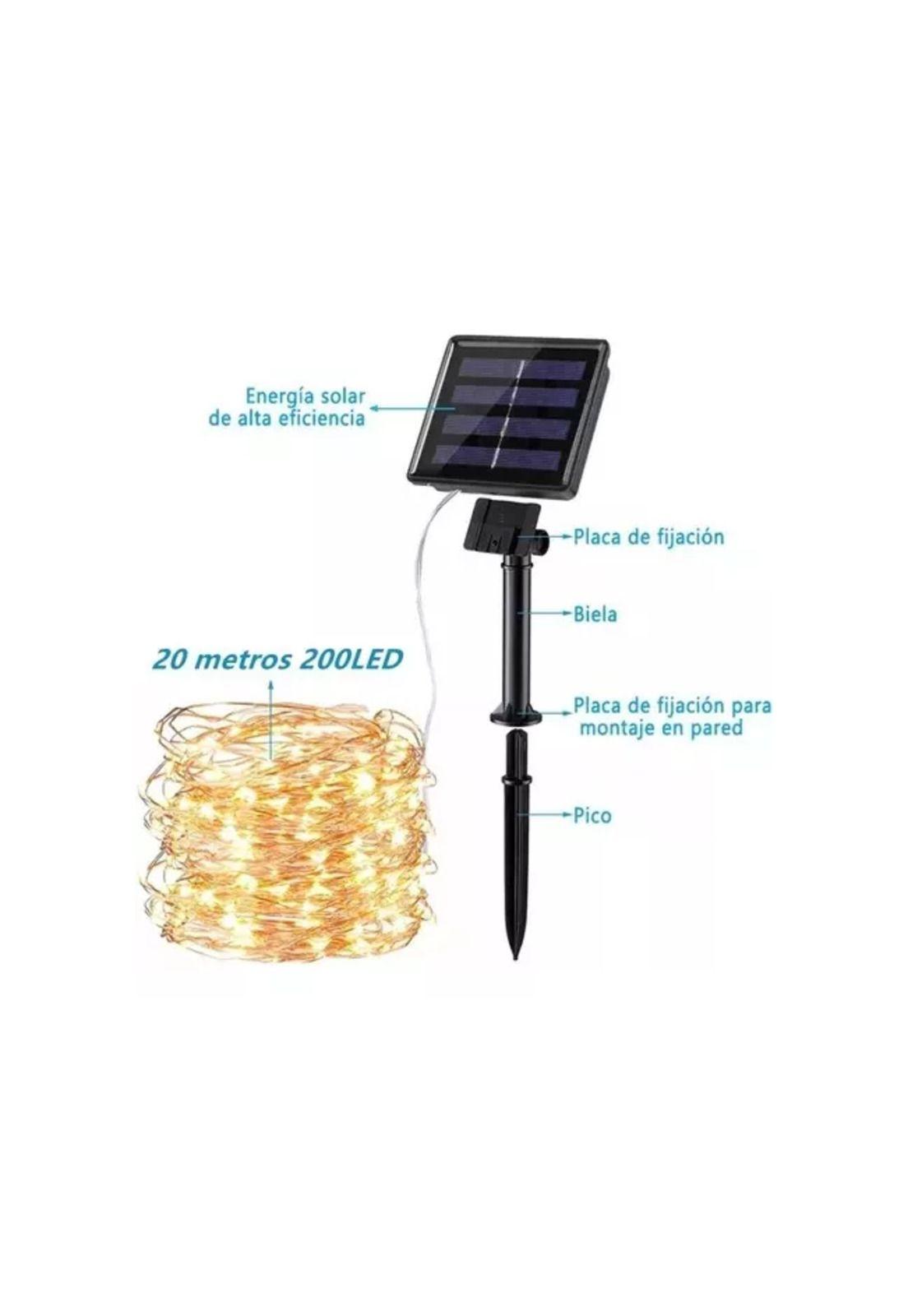 Cadena luces led solares de decoración navideña-2