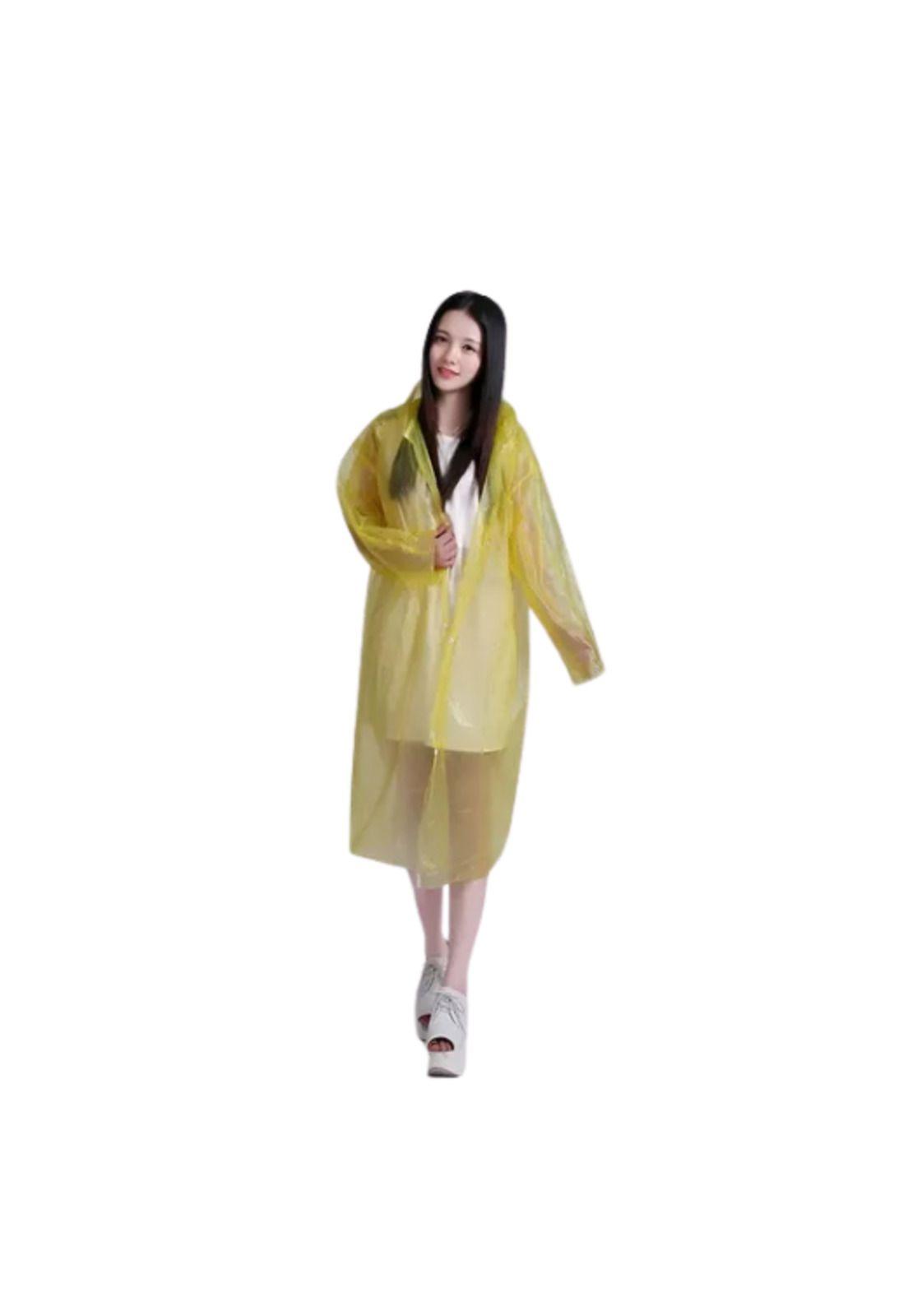 Capa para Lluvia Poncho Impermeable Adulto Color Amarillo-2