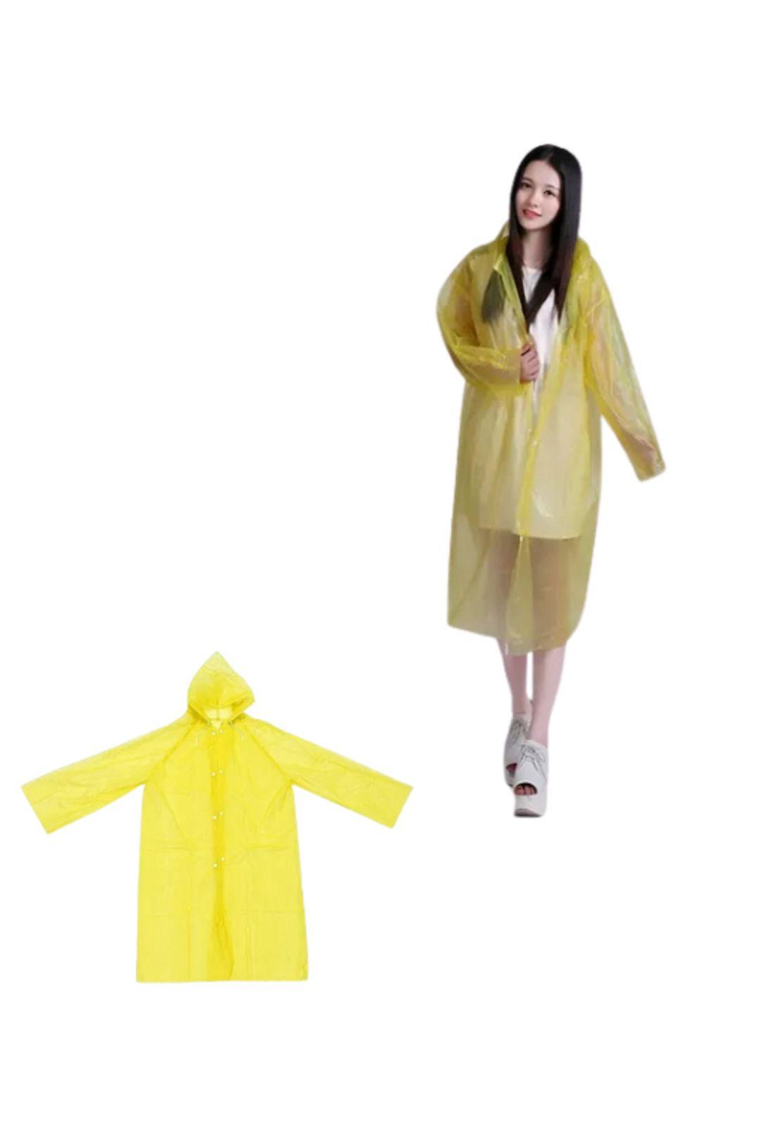 Capa para Lluvia Poncho Impermeable Adulto Color Amarillo-3