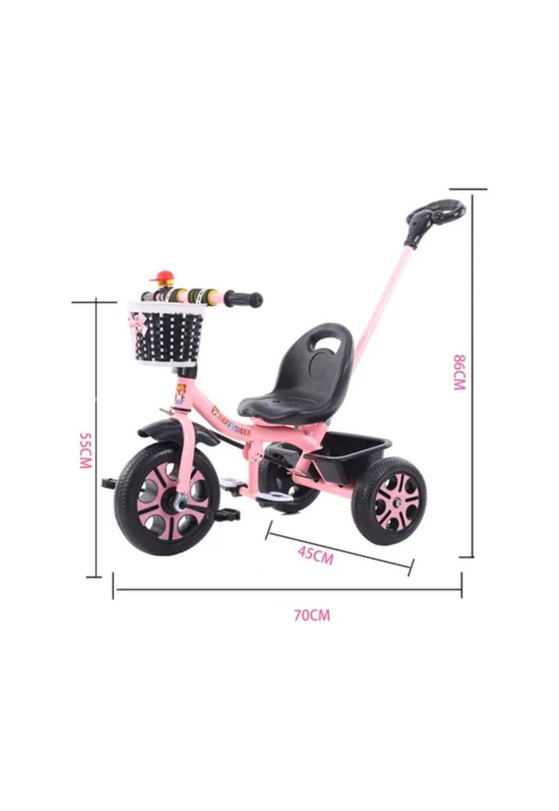Triciclo infantil metálico guía peso máximo multicolor-3