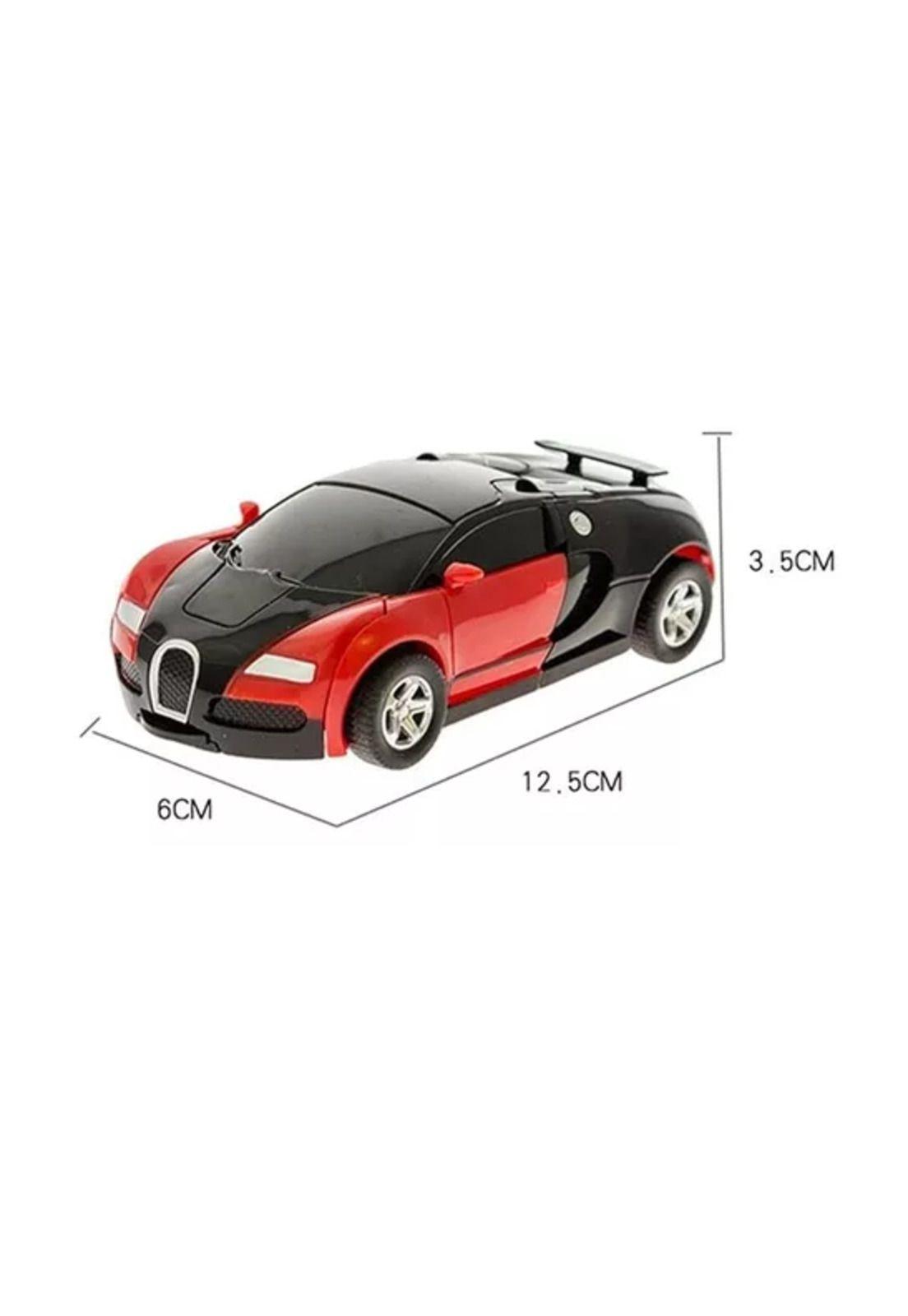 Juguete transformer auto-robot control remoto 2.4g rojo-3