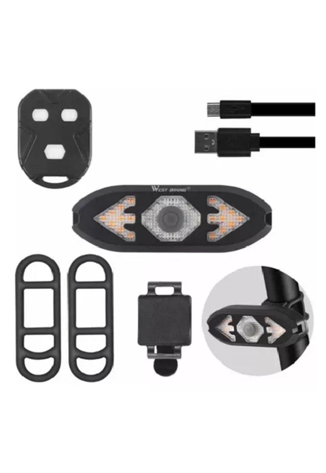 Luz bicicleta set delantera trasera usb Maxwell impermeable negro-3