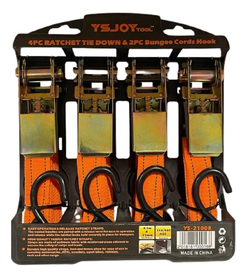 Eslinga O Linga De Amarre Auto 4pcs-0