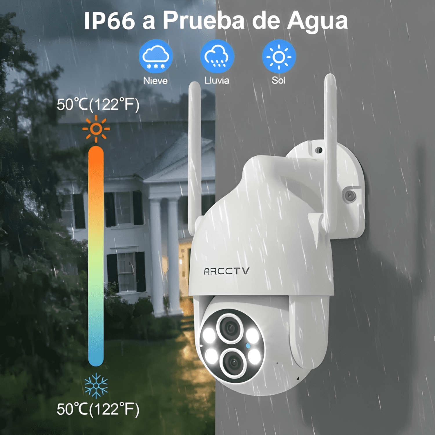 Cámara de Seguridad Wifi Ip Doble Lente con Audio Hd Max-4