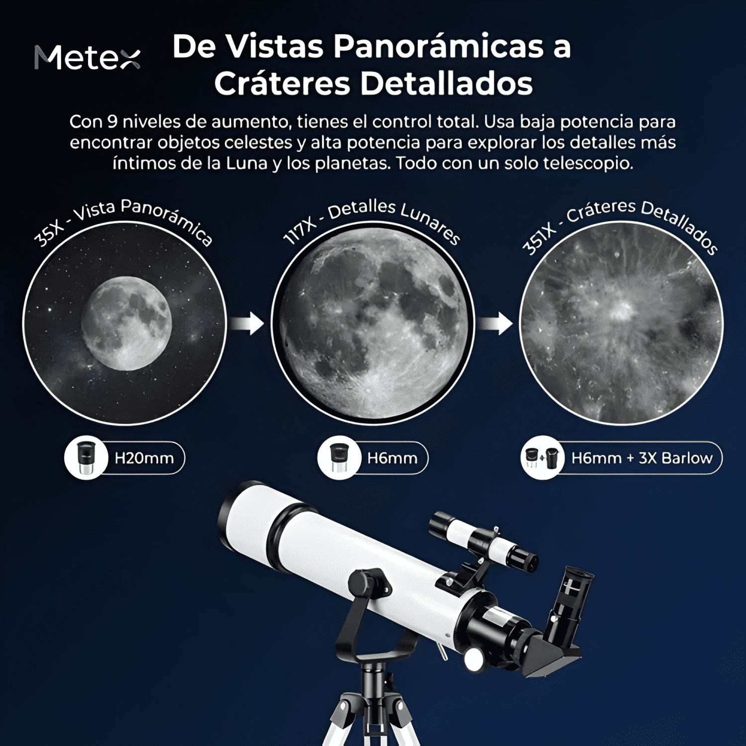 Telescopio Astronómico Diámetro 76 Mm y Focal 700 Mm-2