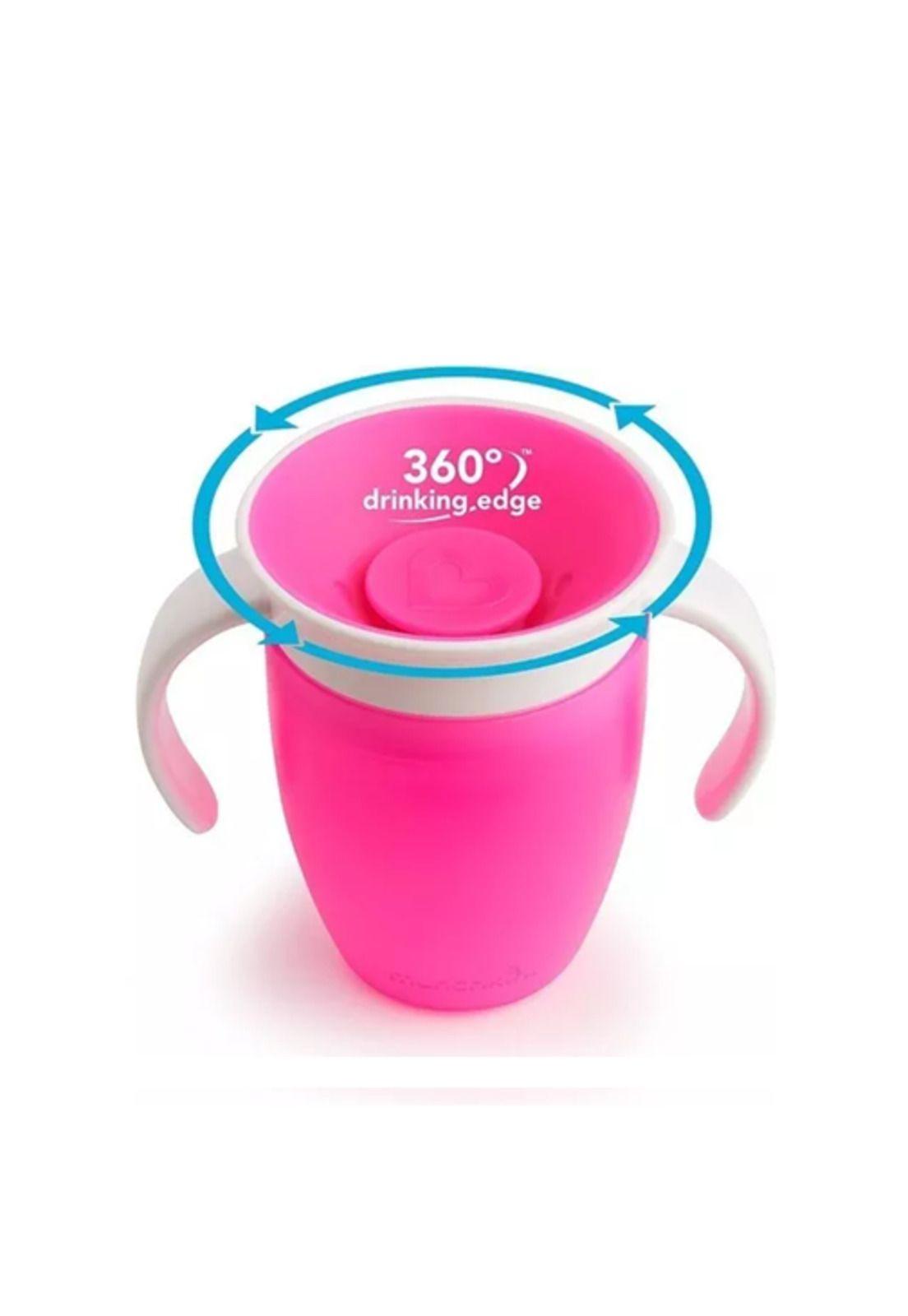 Vaso entrenador 360° a prueba de derrames Innovashop, color rosa-0