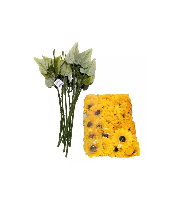 Pack de 10 Ramos de Girasol Artificial Decorativo-2