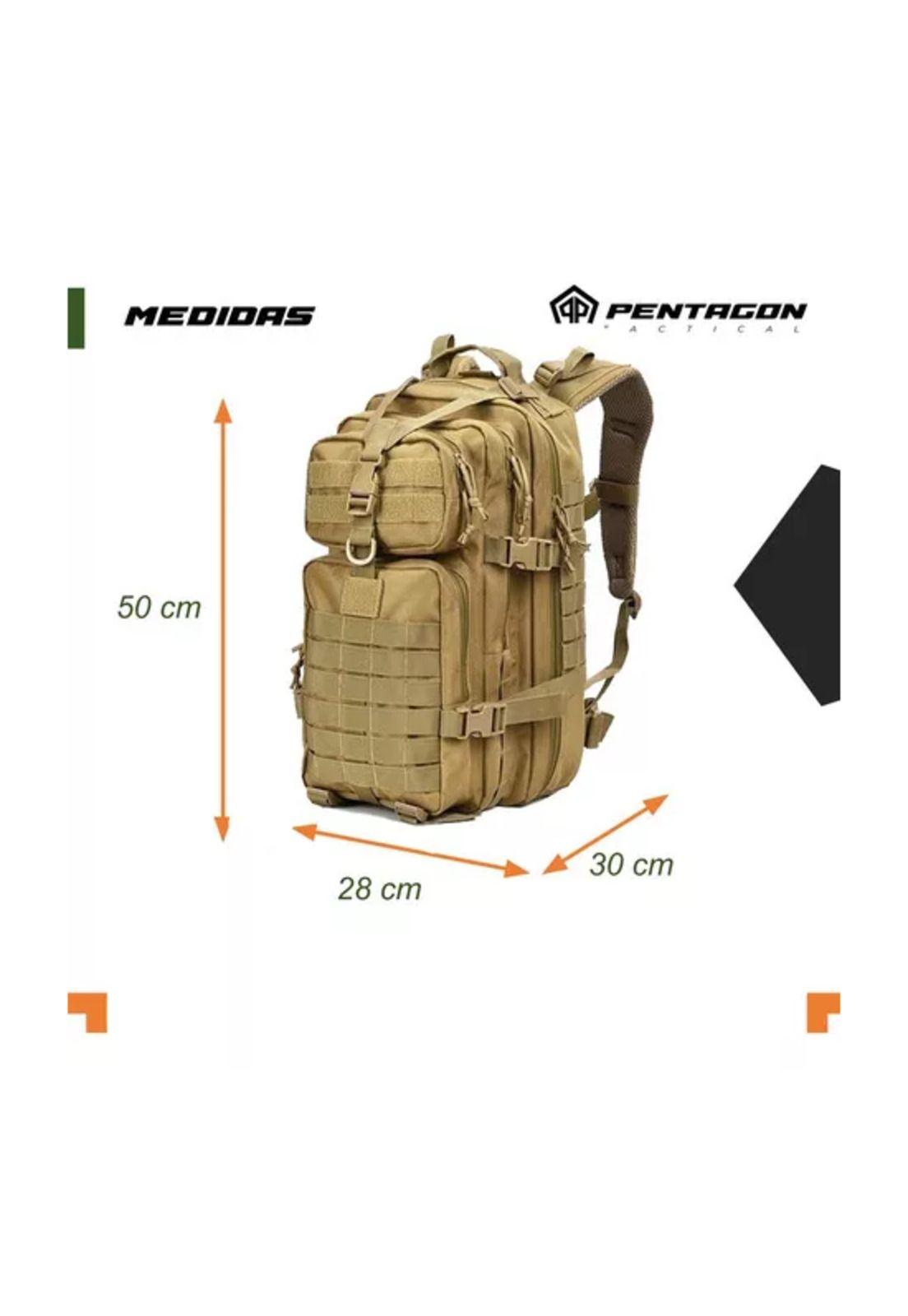 Mochila táctica militar impermeable color café-5