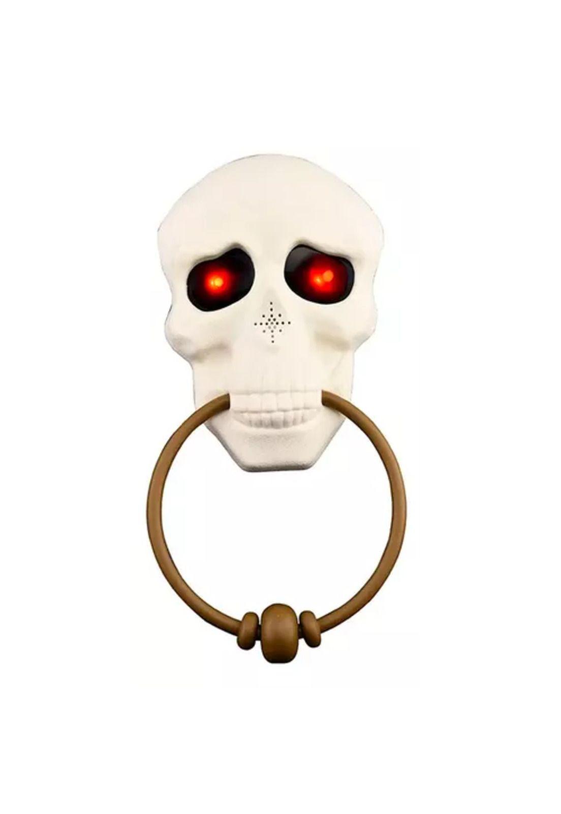 Timbre para puerta, decoración de Halloween, terror color blanco-4