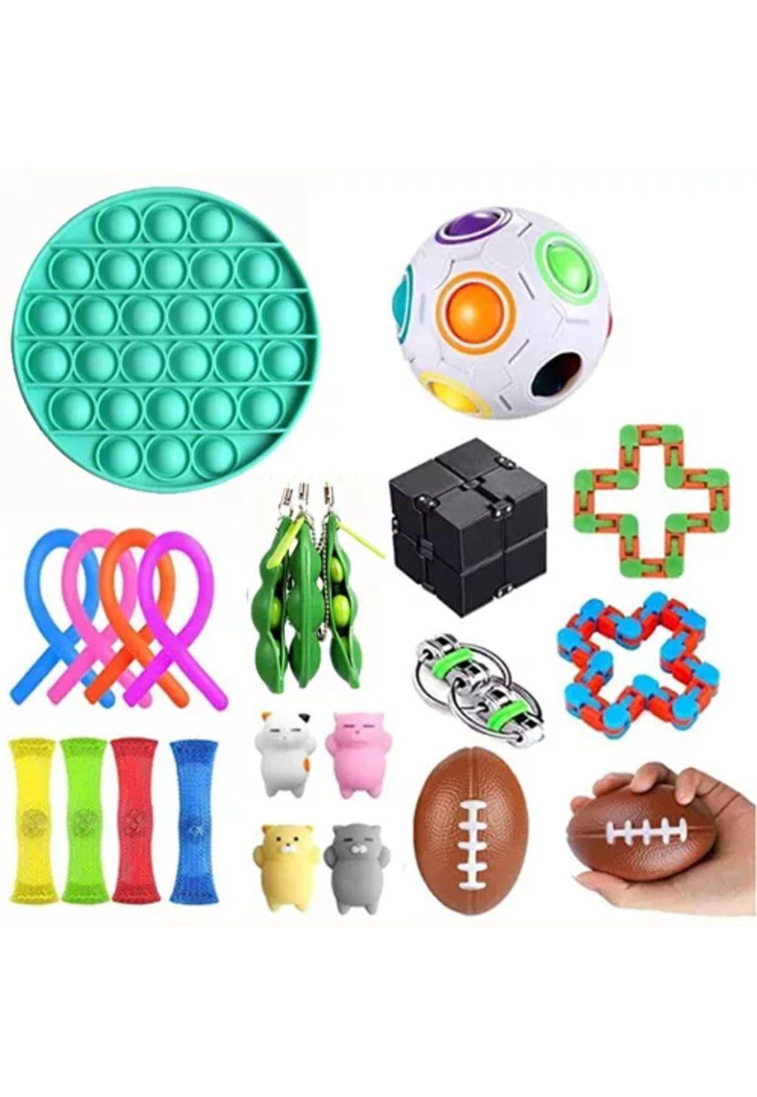 24 piezas fidget, juguetes anti estrés, juego de juguetes sensorial, color multicolor-0