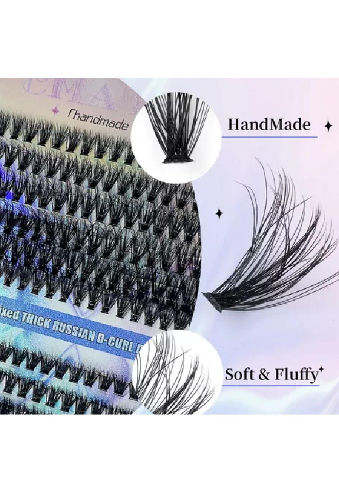 240 Racimos de Pestañas Extensiones Reutilizables Postizas-4