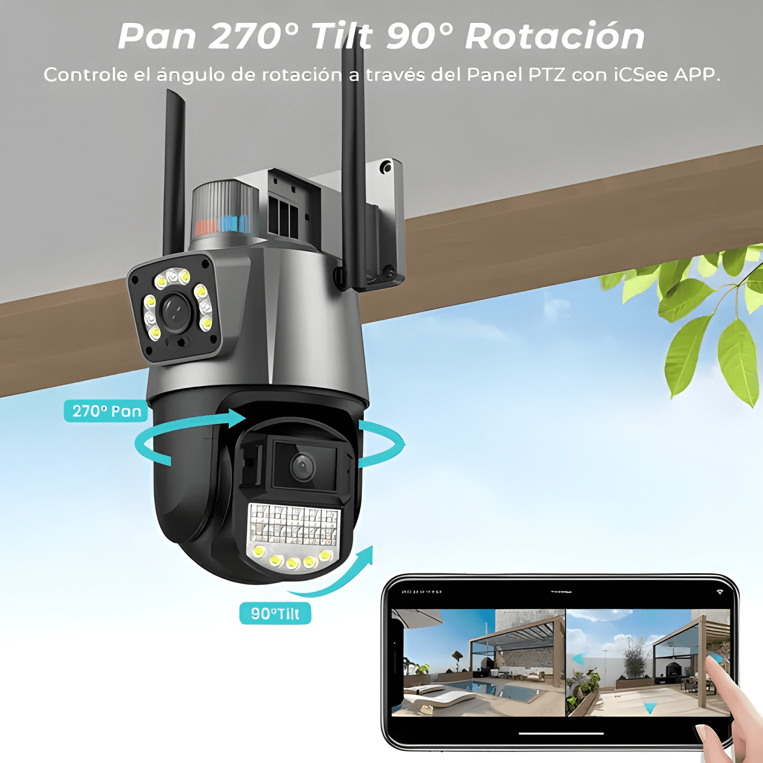 Cámara Seguridad ANBERX P15Q 8MP Exterior Wifi Visión-3